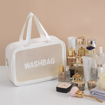 PU Transparent Scrub Cosmetic Bag